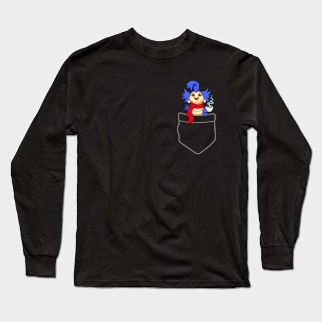 Tea Worm - Pocket Edition Long Sleeve T-Shirt by dreambeast.co